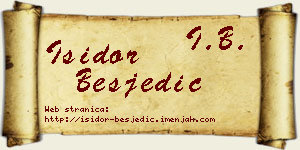 Isidor Besjedić vizit kartica